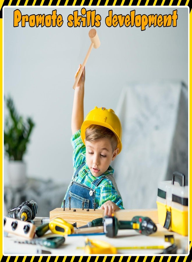 Realspring 8 Set Wooden Hammer Toys Kids Hammer Pounding Toy 8+ Year Old Carpentry Workbench Toys for Construction Birthday Party Supplies Montessori Education Boys and Girls Gift - Image 4